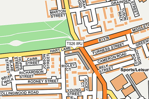 TS26 8RJ map - OS OpenMap – Local (Ordnance Survey) TS26 8RJ map - OS OpenMap – Local (Ordnance Survey)