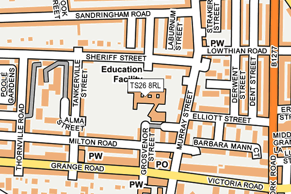 TS26 8RL map - OS OpenMap – Local (Ordnance Survey)