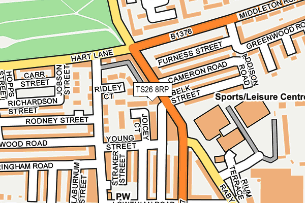 TS26 8RP map - OS OpenMap – Local (Ordnance Survey)