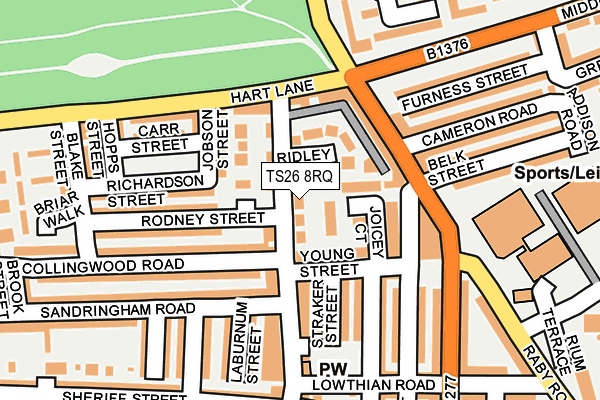 TS26 8RQ map - OS OpenMap – Local (Ordnance Survey) TS26 8RQ map - OS OpenMap – Local (Ordnance Survey)