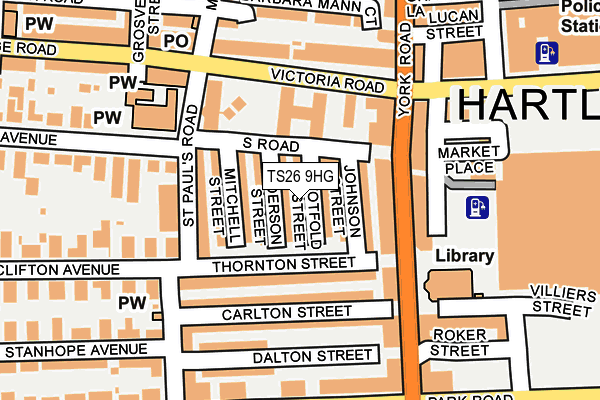 TS26 9HG map - OS OpenMap – Local (Ordnance Survey)