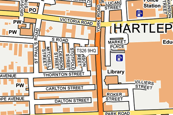 TS26 9HQ map - OS OpenMap – Local (Ordnance Survey)