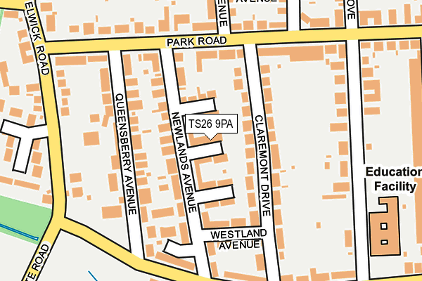 TS26 9PA map - OS OpenMap – Local (Ordnance Survey) TS26 9PA map - OS OpenMap – Local (Ordnance Survey)