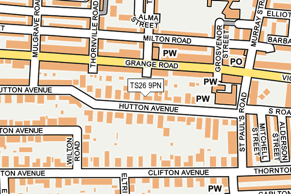 TS26 9PN map - OS OpenMap – Local (Ordnance Survey) TS26 9PN map - OS OpenMap – Local (Ordnance Survey)