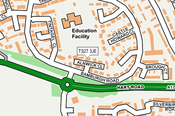 TS27 3JE map - OS OpenMap – Local (Ordnance Survey) TS27 3JE map - OS OpenMap – Local (Ordnance Survey)