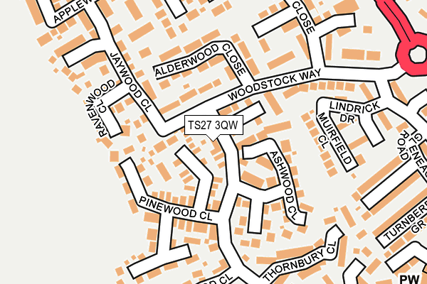 TS27 3QW map - OS OpenMap – Local (Ordnance Survey) TS27 3QW map - OS OpenMap – Local (Ordnance Survey)