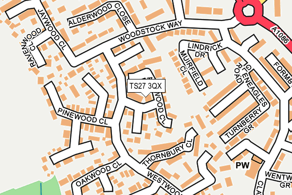 TS27 3QX map - OS OpenMap – Local (Ordnance Survey) TS27 3QX map - OS OpenMap – Local (Ordnance Survey)