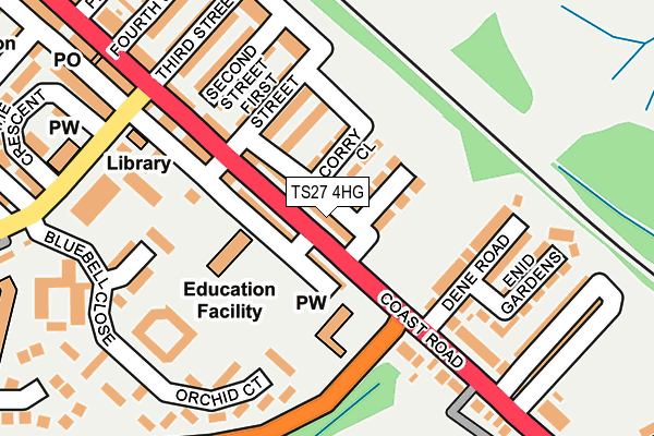 TS27 4HG map - OS OpenMap – Local (Ordnance Survey) TS27 4HG map - OS OpenMap – Local (Ordnance Survey)