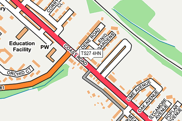 TS27 4HN map - OS OpenMap – Local (Ordnance Survey) TS27 4HN map - OS OpenMap – Local (Ordnance Survey)