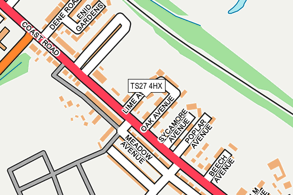 TS27 4HX map - OS OpenMap – Local (Ordnance Survey) TS27 4HX map - OS OpenMap – Local (Ordnance Survey)