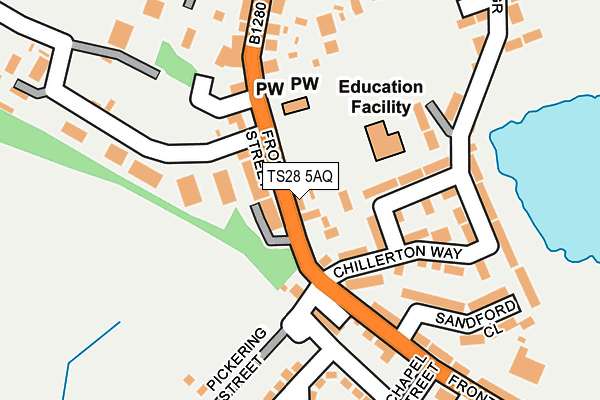 TS28 5AQ map - OS OpenMap – Local (Ordnance Survey) TS28 5AQ map - OS OpenMap – Local (Ordnance Survey)