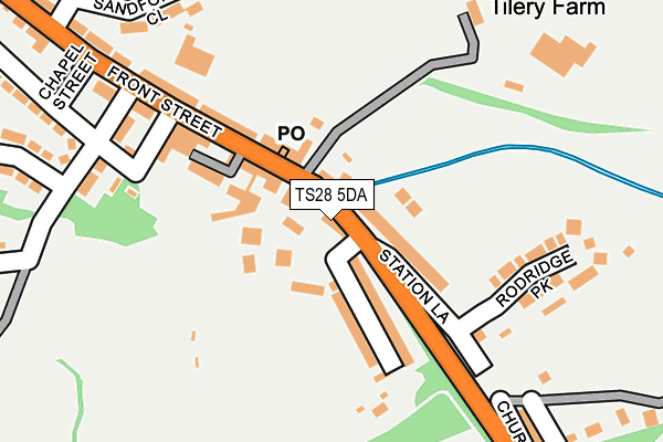TS28 5DA map - OS OpenMap – Local (Ordnance Survey) TS28 5DA map - OS OpenMap – Local (Ordnance Survey)