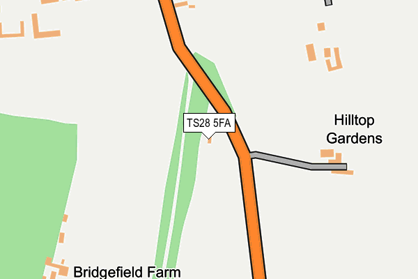 TS28 5FA map - OS OpenMap – Local (Ordnance Survey) TS28 5FA map - OS OpenMap – Local (Ordnance Survey)