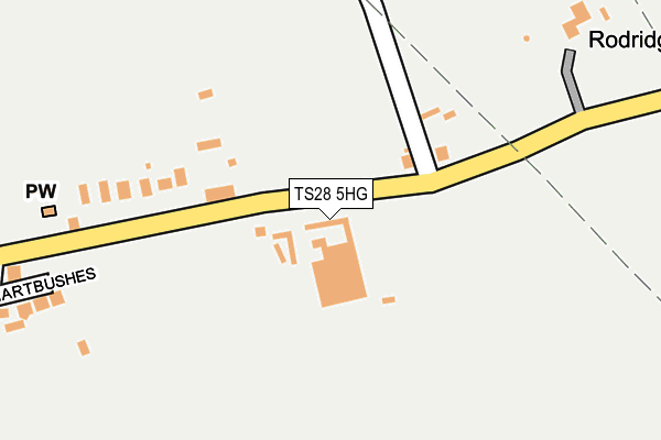 TS28 5HG map - OS OpenMap – Local (Ordnance Survey) TS28 5HG map - OS OpenMap – Local (Ordnance Survey)