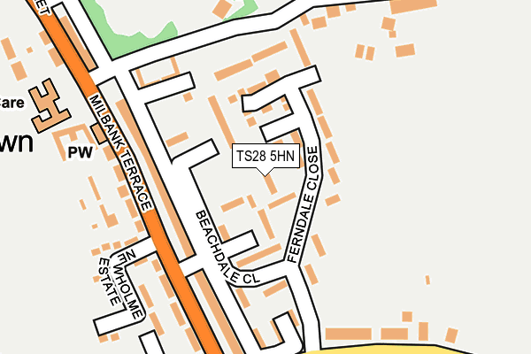 TS28 5HN map - OS OpenMap – Local (Ordnance Survey) TS28 5HN map - OS OpenMap – Local (Ordnance Survey)