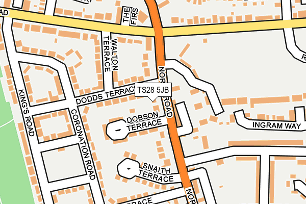 TS28 5JB map - OS OpenMap – Local (Ordnance Survey) TS28 5JB map - OS OpenMap – Local (Ordnance Survey)