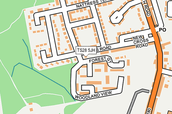 TS28 5JH map - OS OpenMap – Local (Ordnance Survey) TS28 5JH map - OS OpenMap – Local (Ordnance Survey)