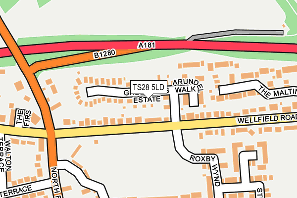 TS28 5LD map - OS OpenMap – Local (Ordnance Survey) TS28 5LD map - OS OpenMap – Local (Ordnance Survey)