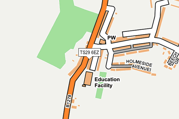 TS29 6EZ map - OS OpenMap – Local (Ordnance Survey)