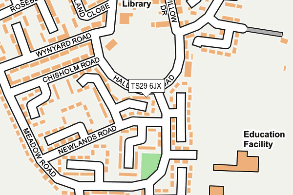 TS29 6JX map - OS OpenMap – Local (Ordnance Survey) TS29 6JX map - OS OpenMap – Local (Ordnance Survey)