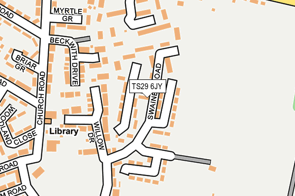 TS29 6JY map - OS OpenMap – Local (Ordnance Survey) TS29 6JY map - OS OpenMap – Local (Ordnance Survey)