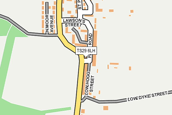 TS29 6LH map - OS OpenMap – Local (Ordnance Survey) TS29 6LH map - OS OpenMap – Local (Ordnance Survey)