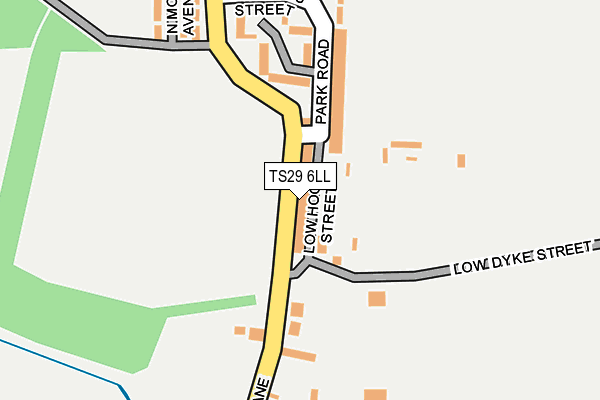 TS29 6LL map - OS OpenMap – Local (Ordnance Survey) TS29 6LL map - OS OpenMap – Local (Ordnance Survey)