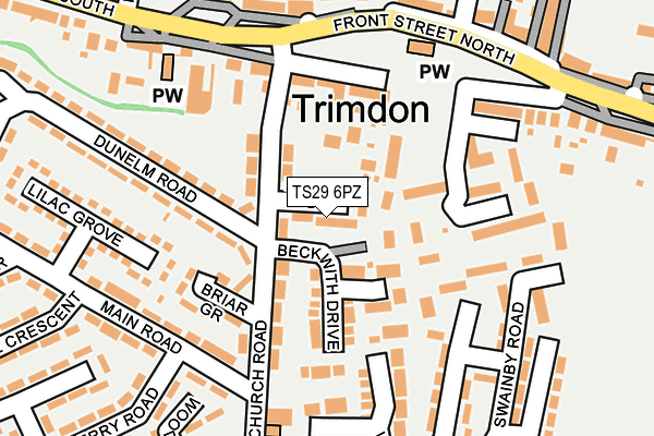 TS29 6PZ map - OS OpenMap – Local (Ordnance Survey) TS29 6PZ map - OS OpenMap – Local (Ordnance Survey)