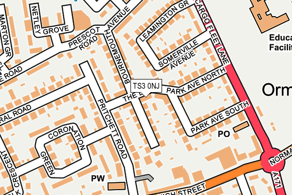 TS3 0NJ map - OS OpenMap – Local (Ordnance Survey) TS3 0NJ map - OS OpenMap – Local (Ordnance Survey)