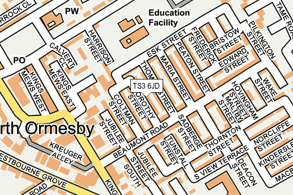 TS3 6JD map - OS OpenMap – Local (Ordnance Survey) TS3 6JD map - OS OpenMap – Local (Ordnance Survey)