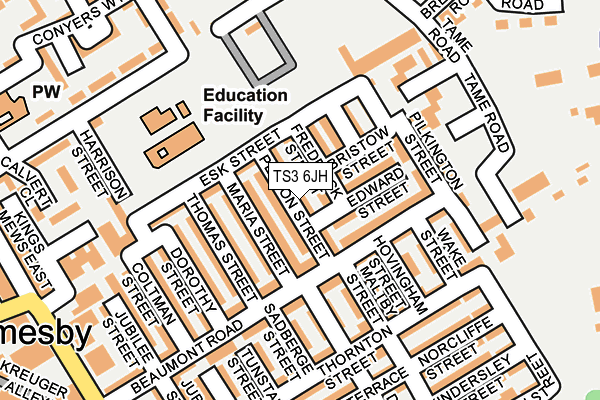 TS3 6JH map - OS OpenMap – Local (Ordnance Survey)