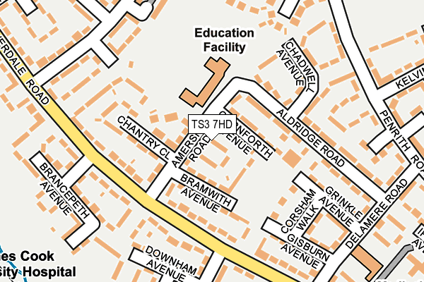 TS3 7HD map - OS OpenMap – Local (Ordnance Survey) TS3 7HD map - OS OpenMap – Local (Ordnance Survey)