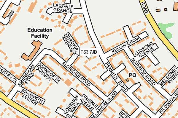 TS3 7JD map - OS OpenMap – Local (Ordnance Survey) TS3 7JD map - OS OpenMap – Local (Ordnance Survey)