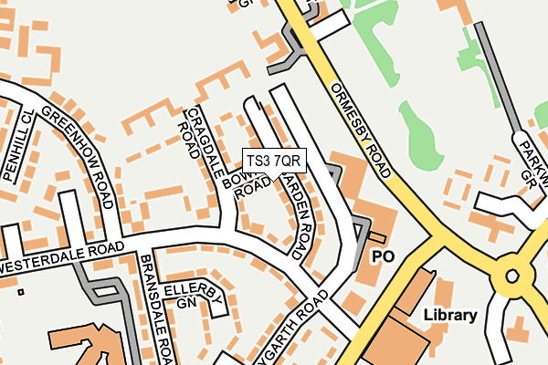 TS3 7QR map - OS OpenMap – Local (Ordnance Survey) TS3 7QR map - OS OpenMap – Local (Ordnance Survey)