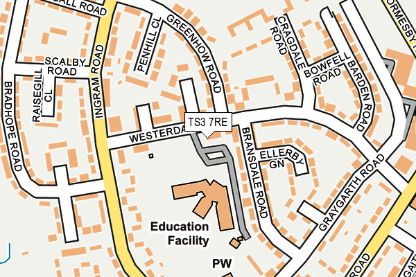 TS3 7RE map - OS OpenMap – Local (Ordnance Survey)