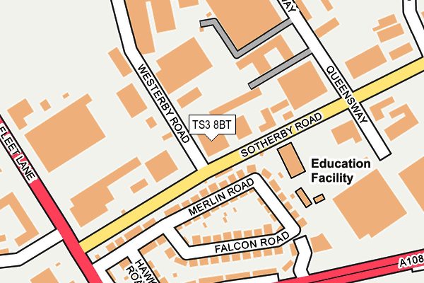 TS3 8BT map - OS OpenMap – Local (Ordnance Survey) TS3 8BT map - OS OpenMap – Local (Ordnance Survey)