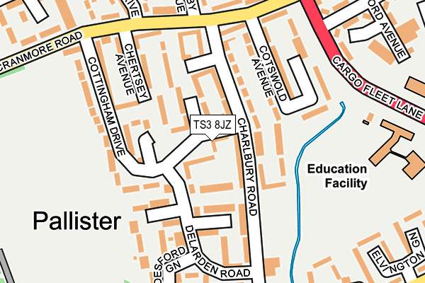 TS3 8JZ map - OS OpenMap – Local (Ordnance Survey) TS3 8JZ map - OS OpenMap – Local (Ordnance Survey)