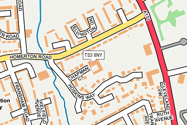 TS3 8NY map - OS OpenMap – Local (Ordnance Survey) TS3 8NY map - OS OpenMap – Local (Ordnance Survey)