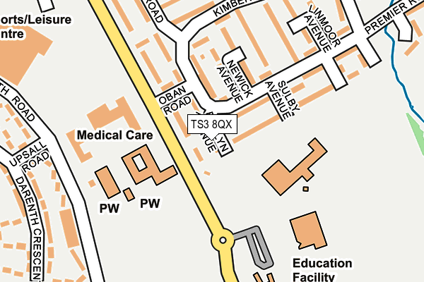 TS3 8QX map - OS OpenMap – Local (Ordnance Survey) TS3 8QX map - OS OpenMap – Local (Ordnance Survey)