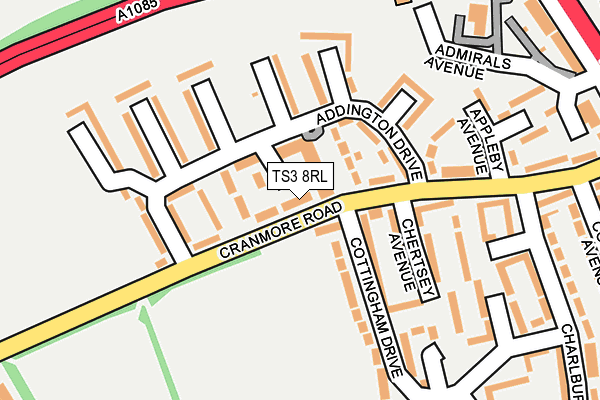 TS3 8RL map - OS OpenMap – Local (Ordnance Survey) TS3 8RL map - OS OpenMap – Local (Ordnance Survey)