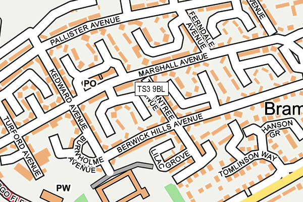 TS3 9BL map - OS OpenMap – Local (Ordnance Survey) TS3 9BL map - OS OpenMap – Local (Ordnance Survey)