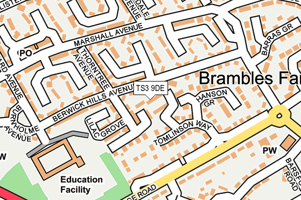 TS3 9DE map - OS OpenMap – Local (Ordnance Survey) TS3 9DE map - OS OpenMap – Local (Ordnance Survey)