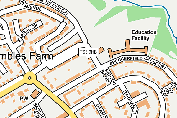 TS3 9HB map - OS OpenMap – Local (Ordnance Survey) TS3 9HB map - OS OpenMap – Local (Ordnance Survey)