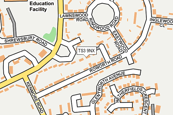 TS3 9NX map - OS OpenMap – Local (Ordnance Survey) TS3 9NX map - OS OpenMap – Local (Ordnance Survey)
