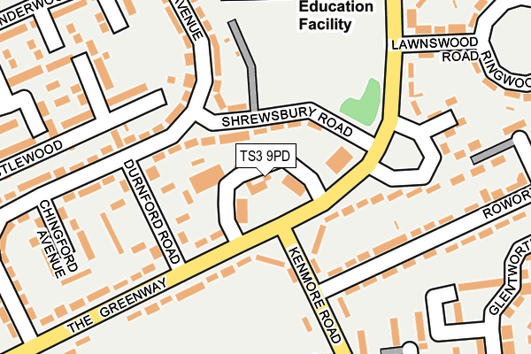TS3 9PD map - OS OpenMap – Local (Ordnance Survey) TS3 9PD map - OS OpenMap – Local (Ordnance Survey)