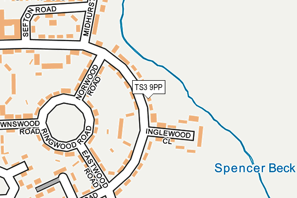 TS3 9PP map - OS OpenMap – Local (Ordnance Survey) TS3 9PP map - OS OpenMap – Local (Ordnance Survey)