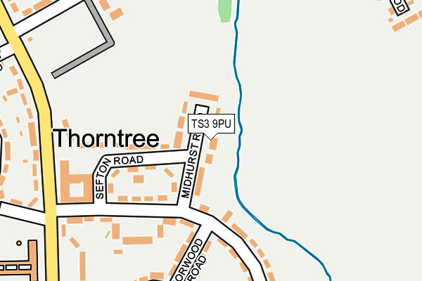 TS3 9PU map - OS OpenMap – Local (Ordnance Survey)