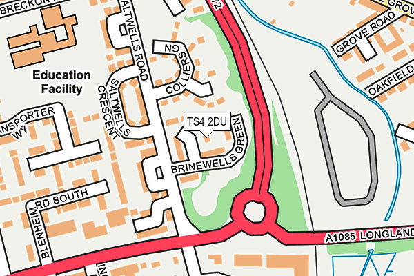 TS4 2DU map - OS OpenMap – Local (Ordnance Survey) TS4 2DU map - OS OpenMap – Local (Ordnance Survey)