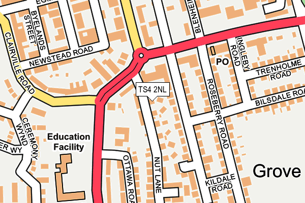 TS4 2NL map - OS OpenMap – Local (Ordnance Survey) TS4 2NL map - OS OpenMap – Local (Ordnance Survey)