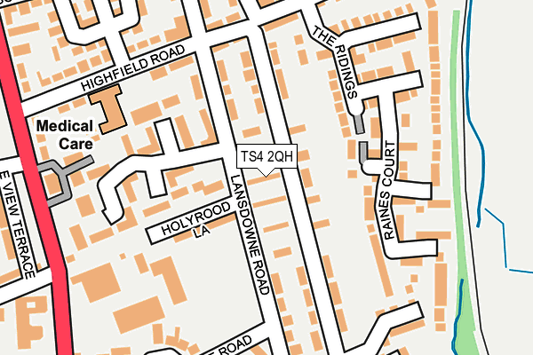 TS4 2QH map - OS OpenMap – Local (Ordnance Survey) TS4 2QH map - OS OpenMap – Local (Ordnance Survey)